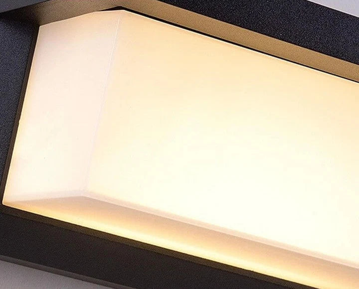 Motion-Sensor Rectangular Outdoor Wall Light