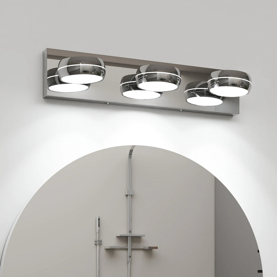 Chrome 3-Light Integrated LED Bathroom Vanity Light