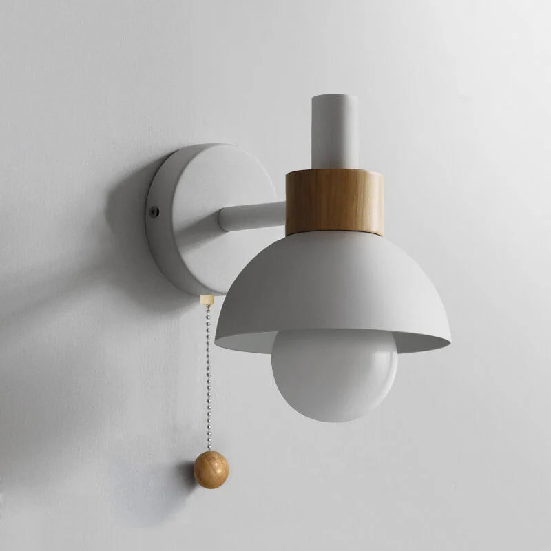 Pull-Chain Colorful Globe Wall Sconce