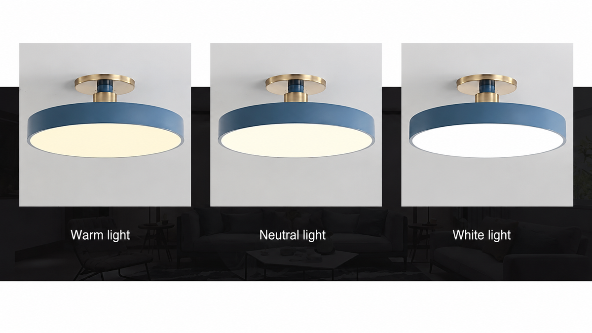 Layered Ring LED Semi-Flush Ceiling Light