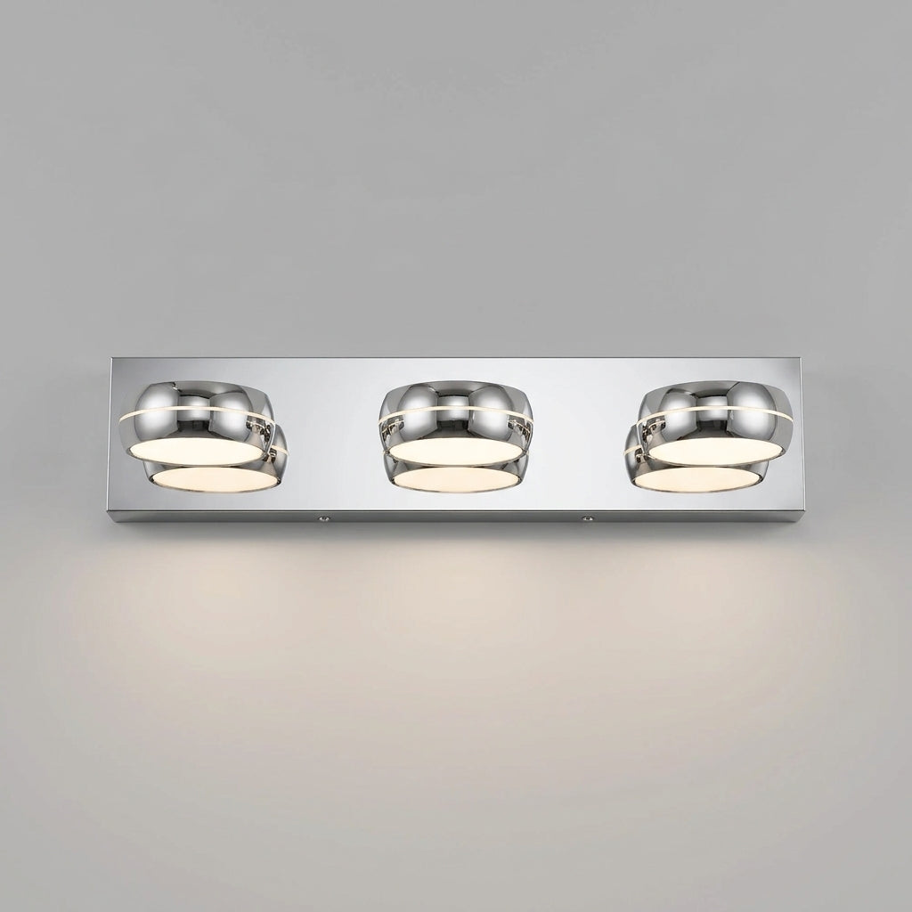 Chrome 3-Light Integrated LED Bathroom Vanity Light