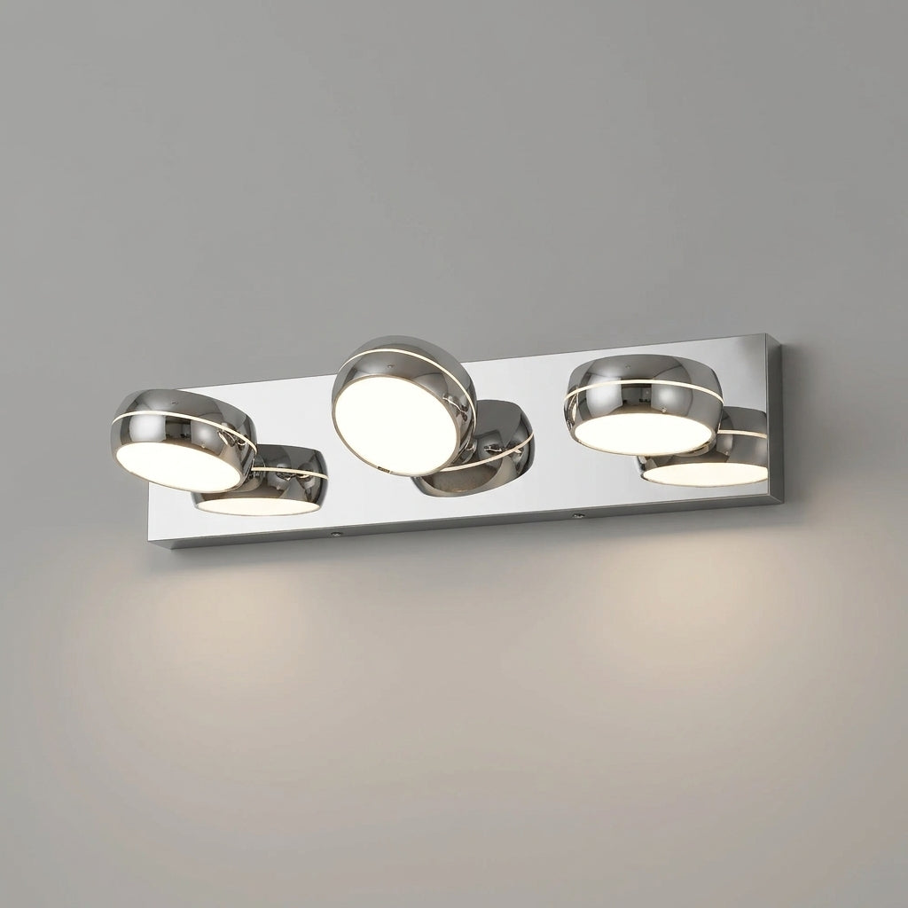 Chrome 3-Light Integrated LED Bathroom Vanity Light