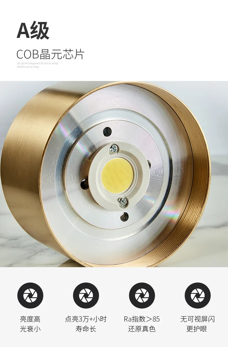 Copper Cylinder Surface-Mount Spotlight