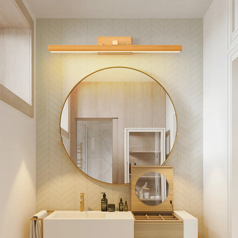 Rotatable Wood Linear LED Wall Sconce