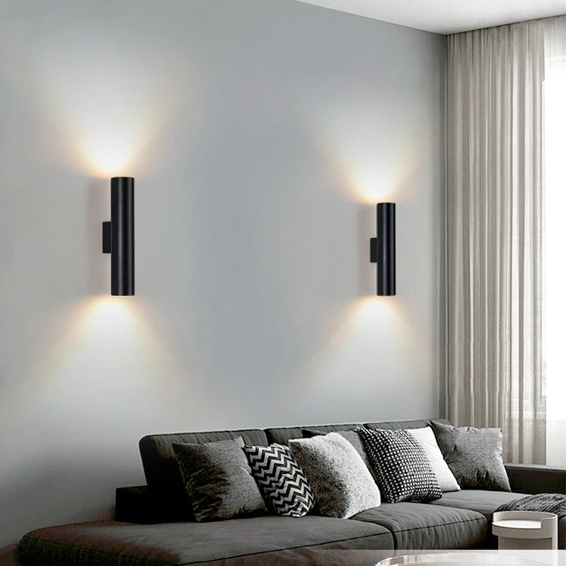 Cylindrical Up & Down LED Wall Light