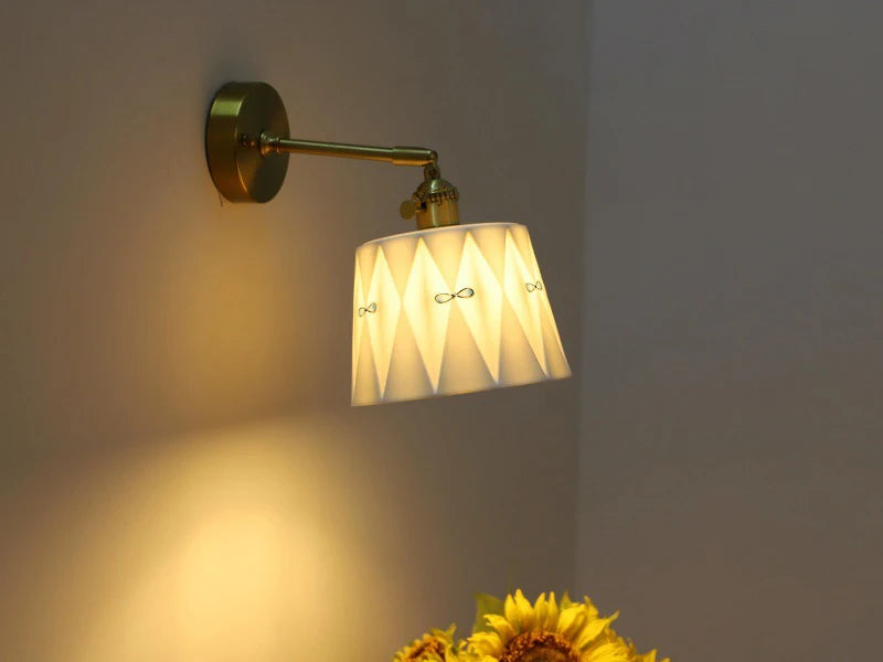 Pull-Chain Ceramic Shade Wall Sconce