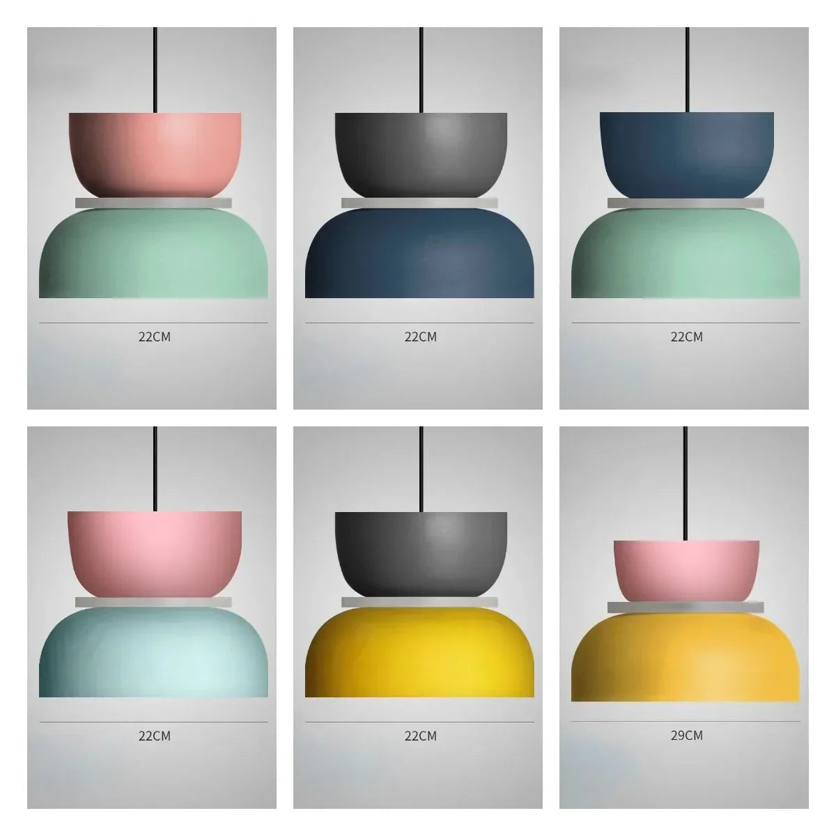 Two-Tone Macaron Pendant Light