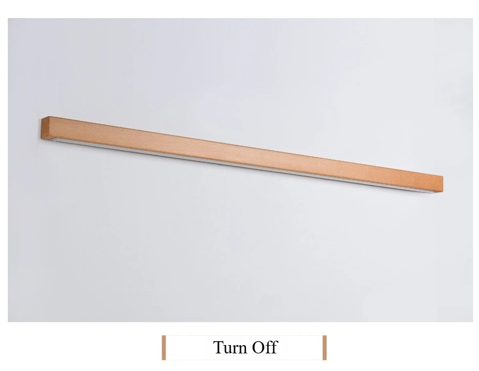 Solid Wood Strip LED Wall Sconce
