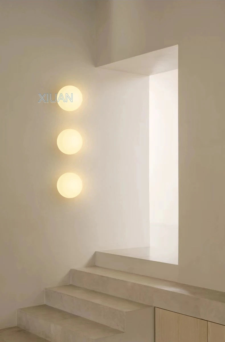Opal Glass Globe Wall Sconce