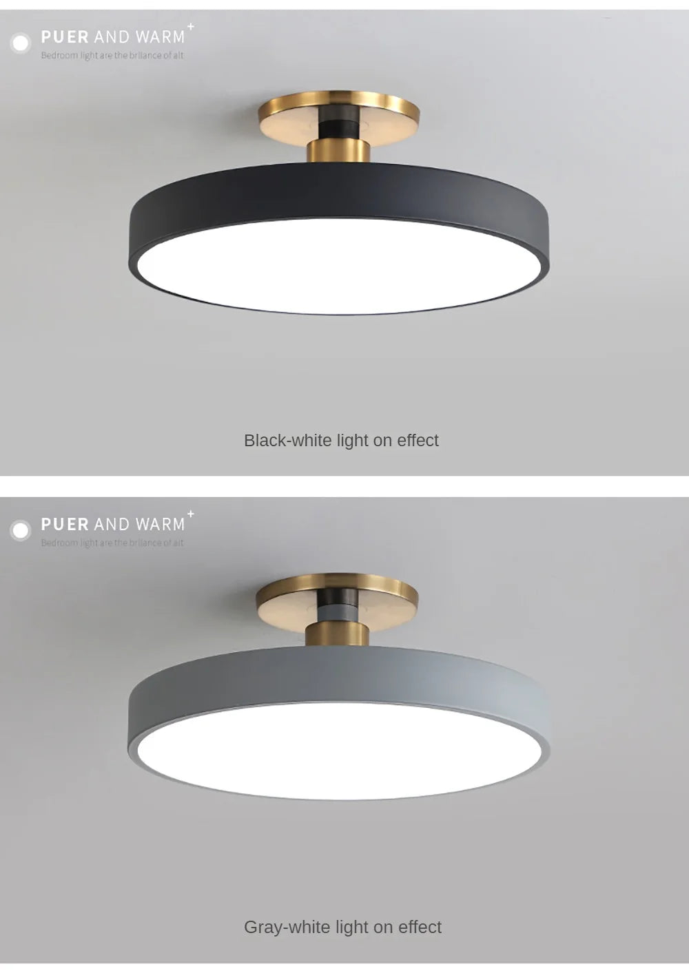 Layered Ring LED Semi-Flush Ceiling Light