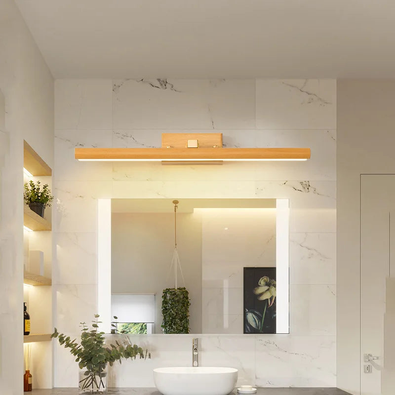 Rotatable Wood Linear LED Wall Sconce