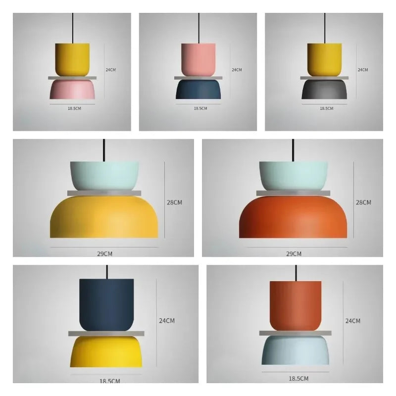 Two-Tone Macaron Pendant Light