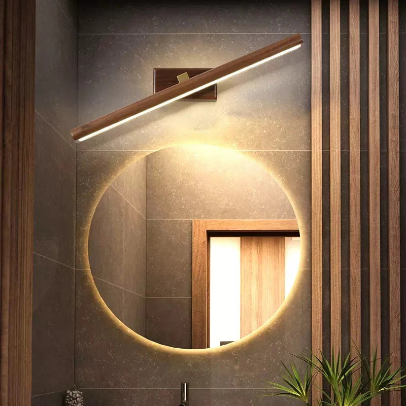 Rotatable Wood Linear LED Wall Sconce