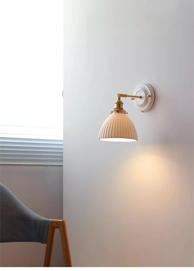 Vintage Ceramic Shade Wall Sconce