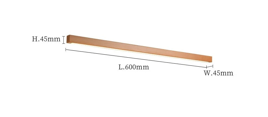 Solid Wood Strip LED Wall Sconce