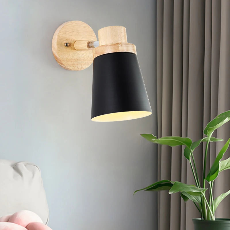 Adjustable Wood & Metal Wall Sconce