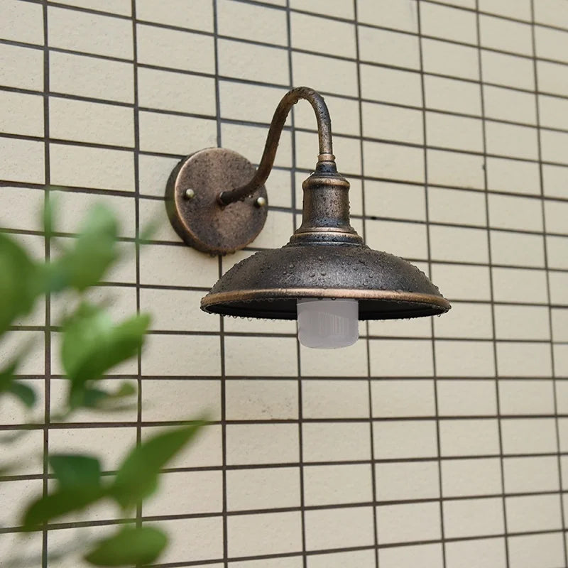 Gooseneck Metal Outdoor Wall Sconce