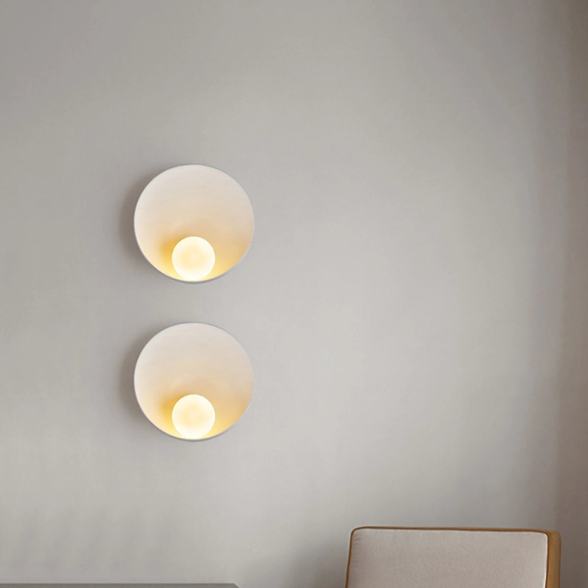 Wabi-Sabi Resin Globe Wall Sconce