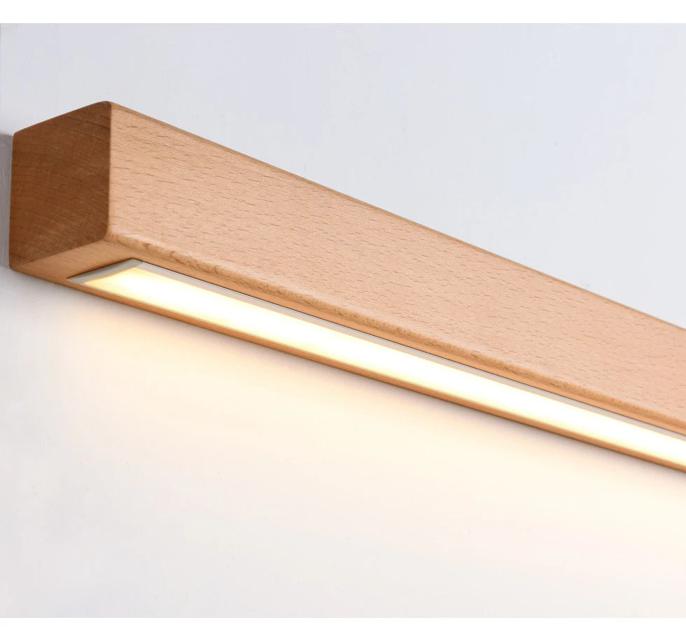 Solid Wood Strip LED Wall Sconce