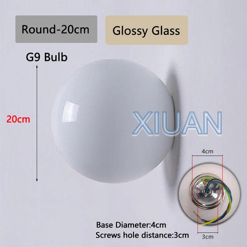 Opal Glass Globe Wall Sconce