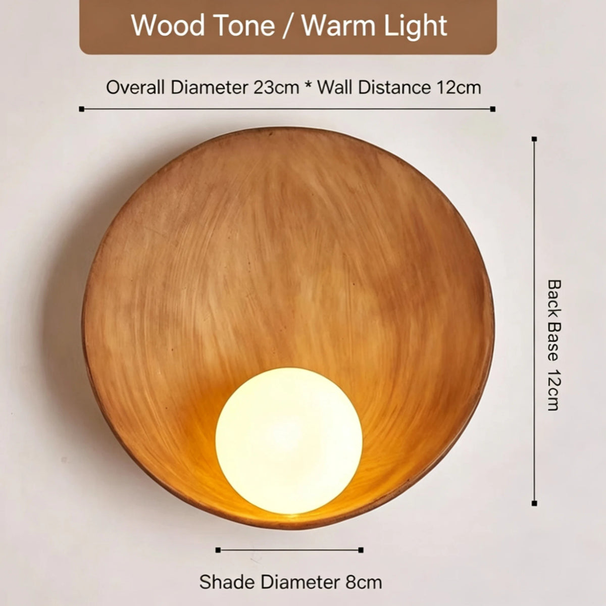 Wabi-Sabi Resin Globe Wall Sconce