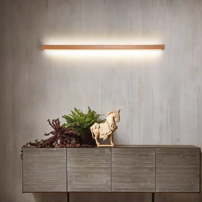 Solid Wood Strip LED Wall Sconce