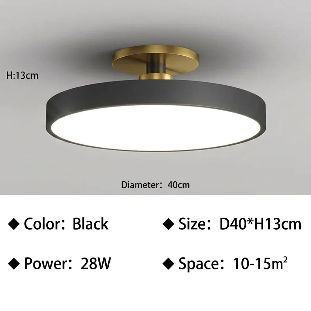 Layered Ring LED Semi-Flush Ceiling Light