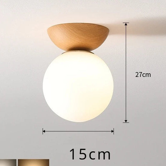 Ceiling light fixture with dimensions and color options on a gray background