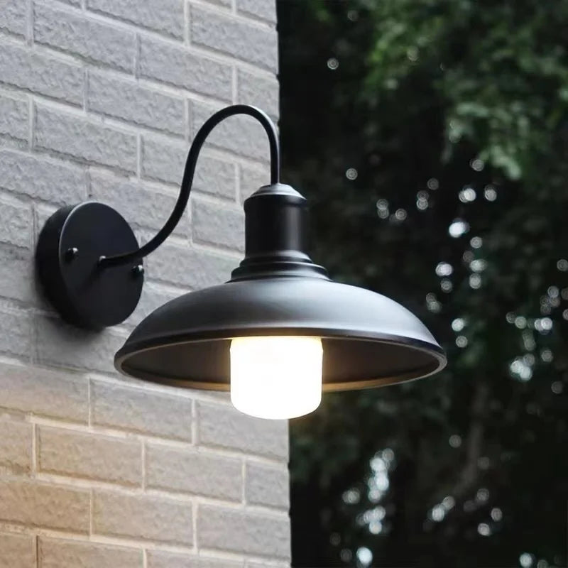 Gooseneck Metal Outdoor Wall Sconce