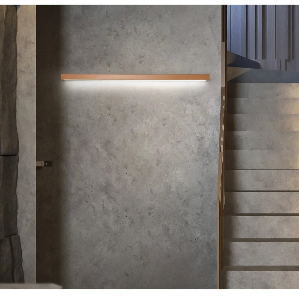Solid Wood Strip LED Wall Sconce