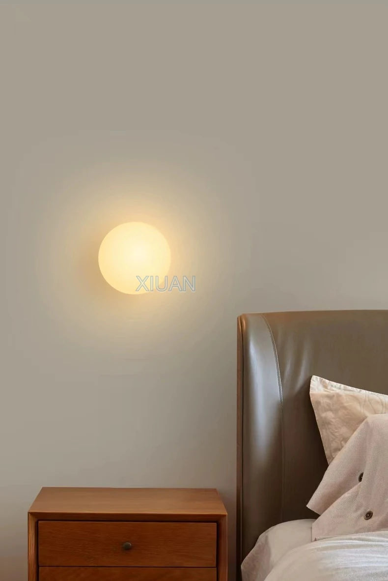Opal Glass Globe Wall Sconce
