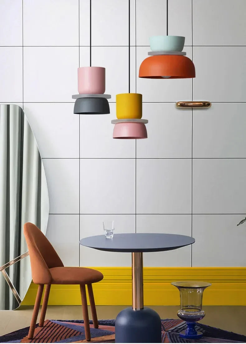 Two-Tone Macaron Pendant Light