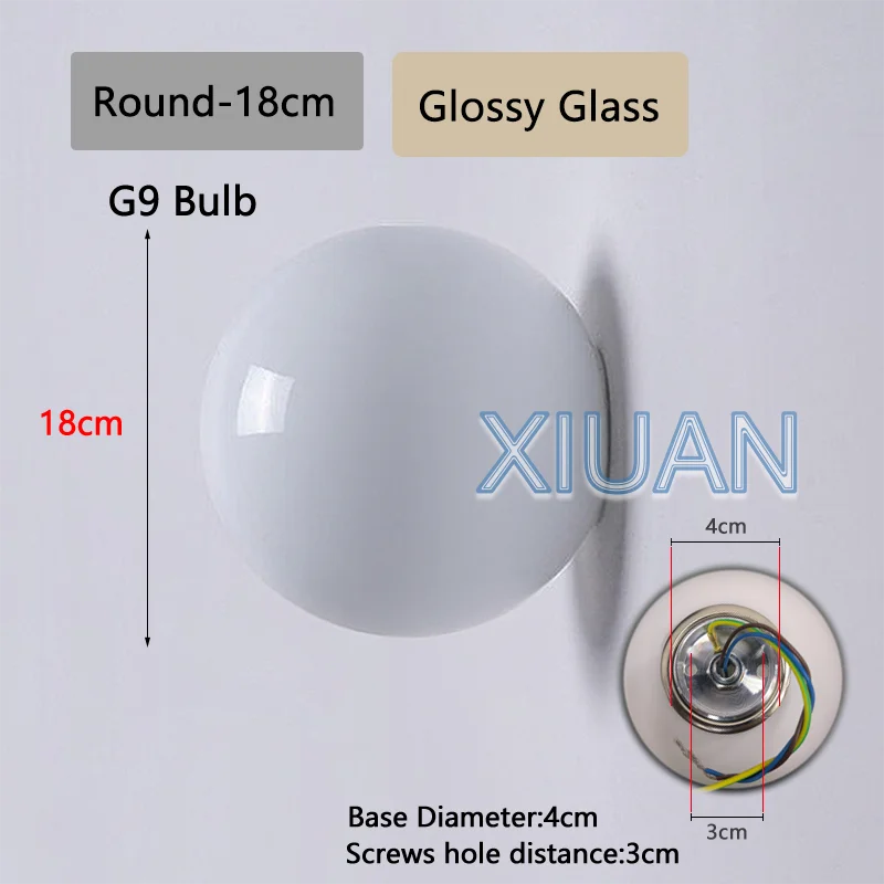 Opal Glass Globe Wall Sconce