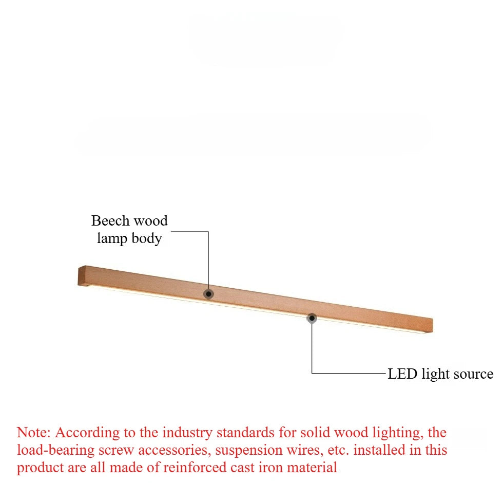 Solid Wood Strip LED Wall Sconce