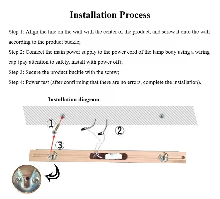 Solid Wood Strip LED Wall Sconce