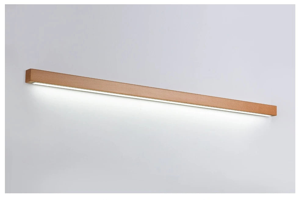 Solid Wood Strip LED Wall Sconce
