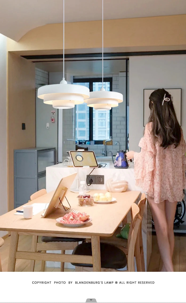 Layered Metal Dome Pendant Light