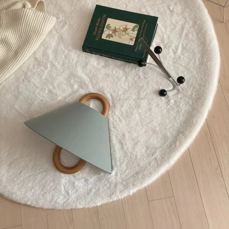 Wood Ring & Fabric Wall Sconce