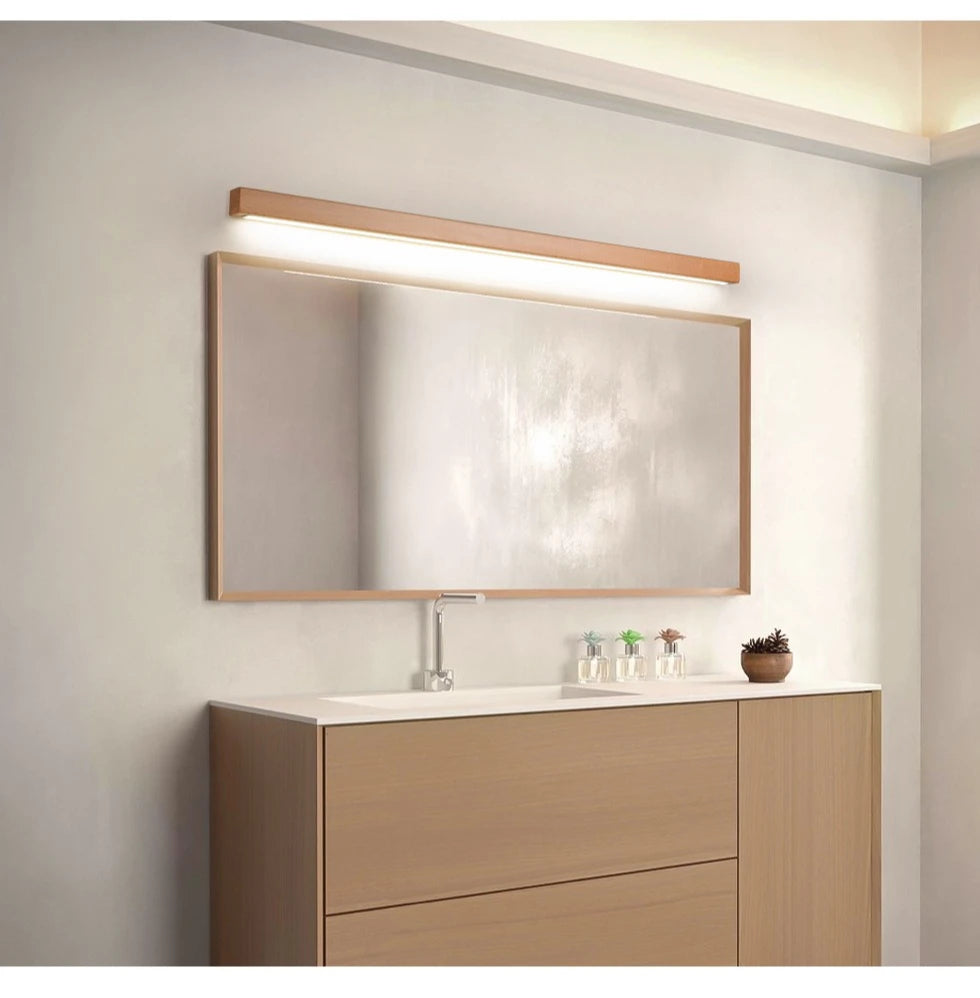 Solid Wood Strip LED Wall Sconce