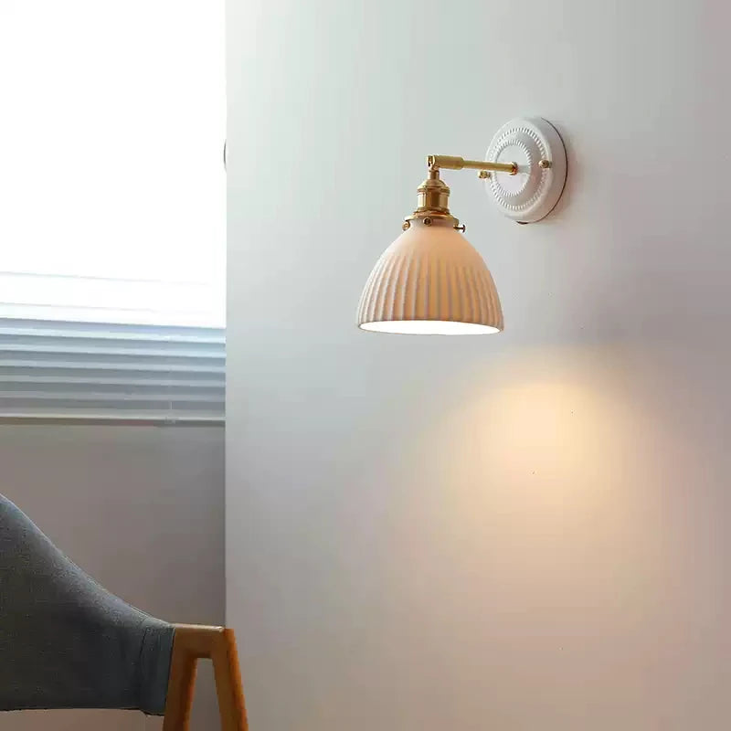 Vintage Ceramic Shade Wall Sconce