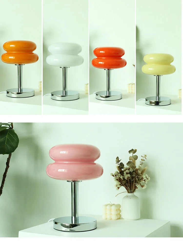 Set of colorful lamps with a white background