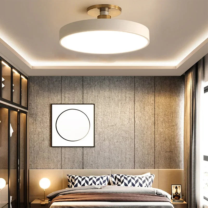 Layered Ring LED Semi-Flush Ceiling Light