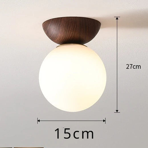 Ceiling light fixture with dimensions and color options on a gray background