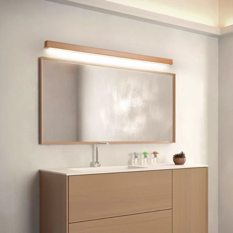 Solid Wood Strip LED Wall Sconce
