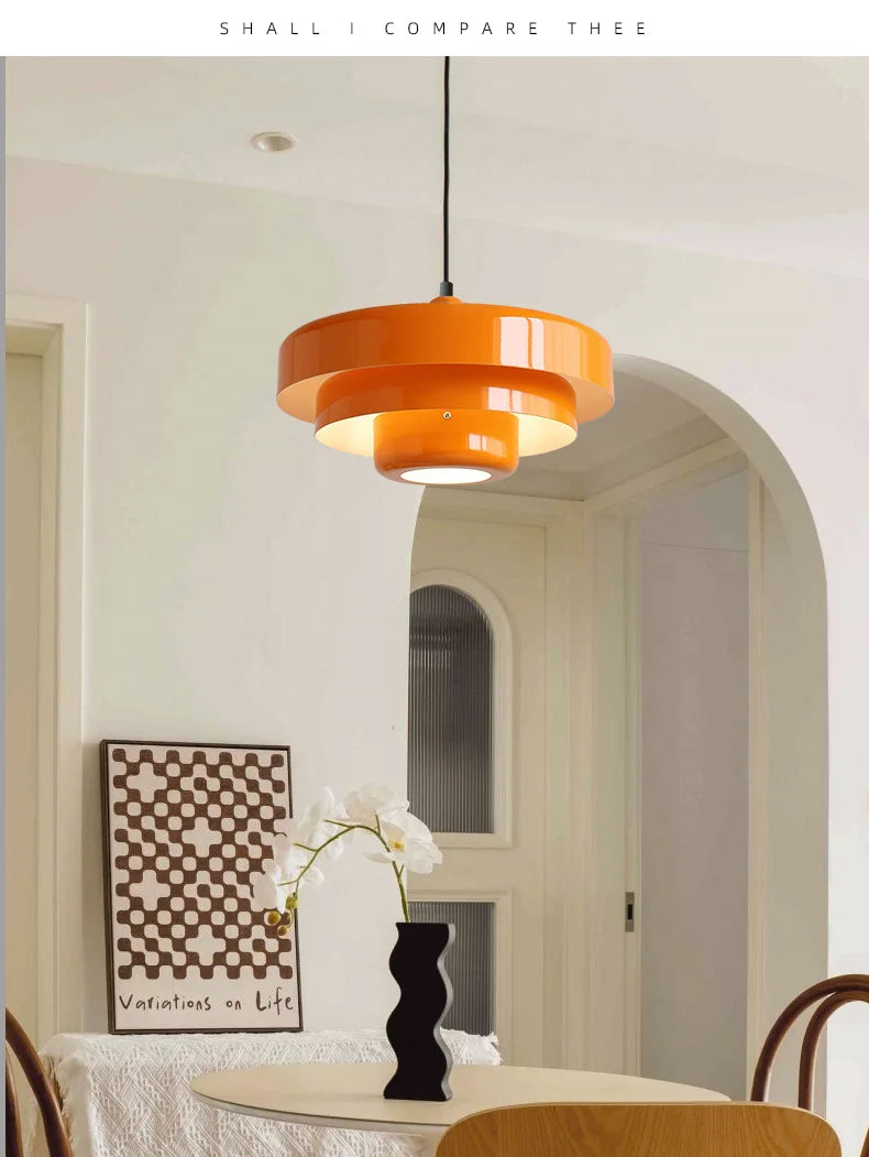 Layered Metal Dome Pendant Light