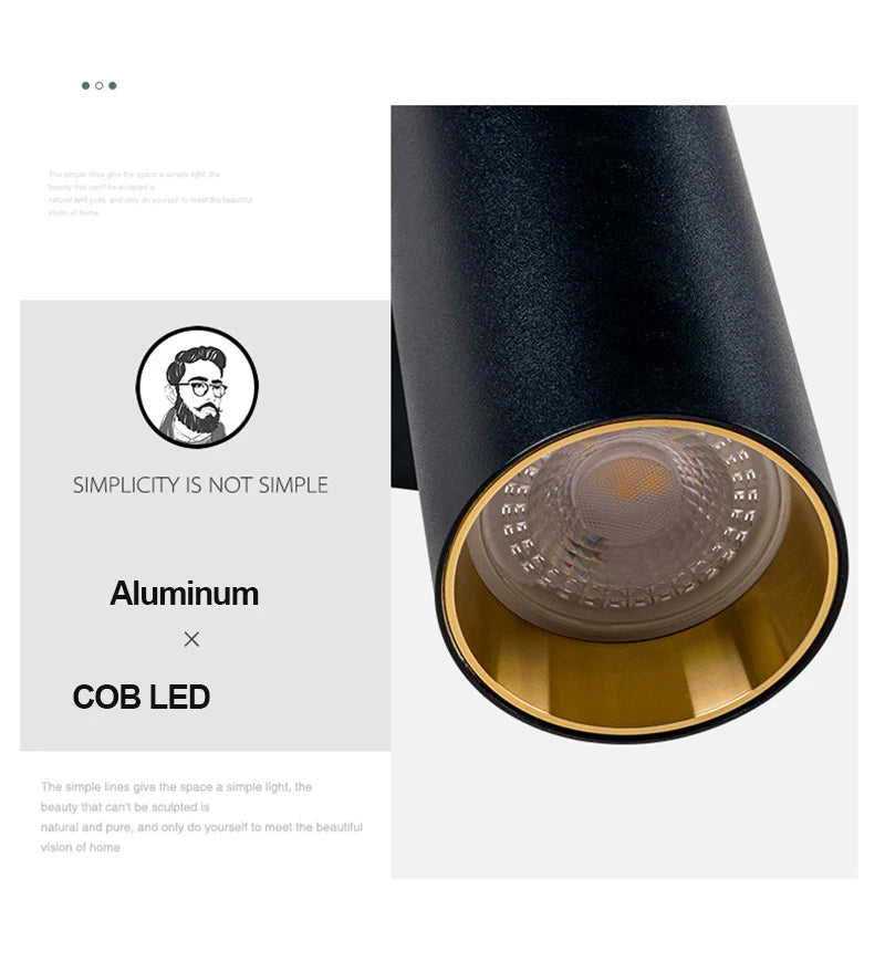Cylindrical Up & Down LED Wall Light