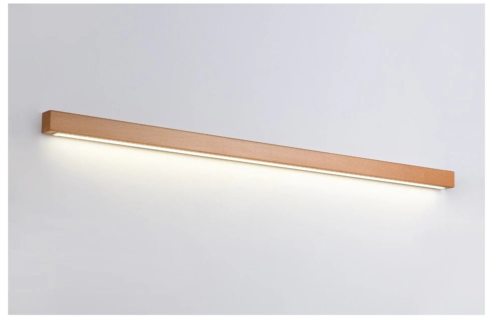 Solid Wood Strip LED Wall Sconce