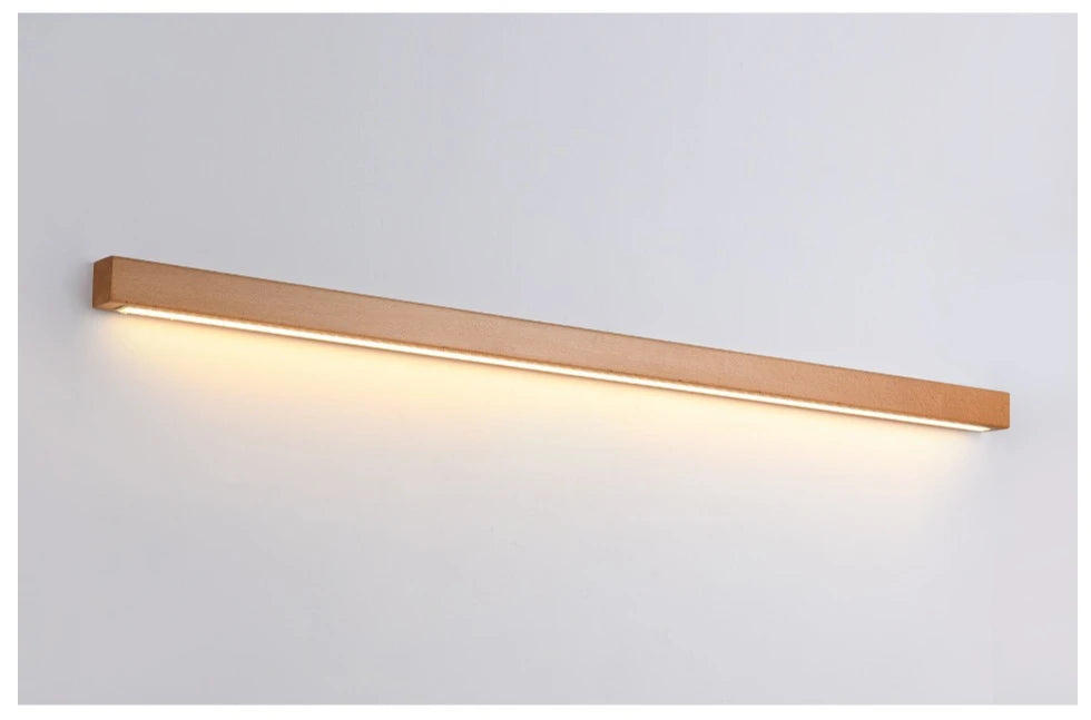Solid Wood Strip LED Wall Sconce