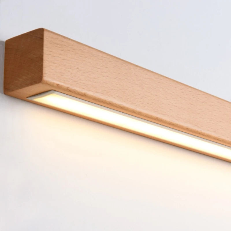 Solid Wood Strip LED Wall Sconce