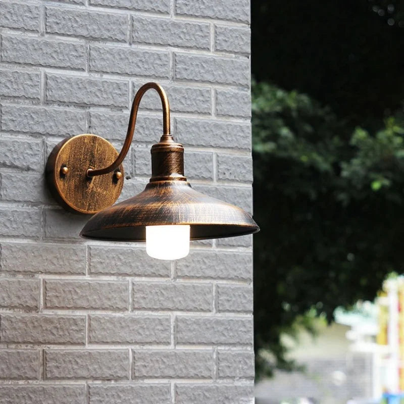 Gooseneck Metal Outdoor Wall Sconce